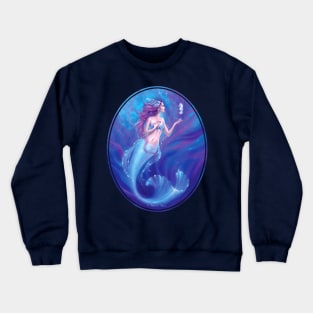 Coral - Mermaid with Seahorse Crewneck Sweatshirt